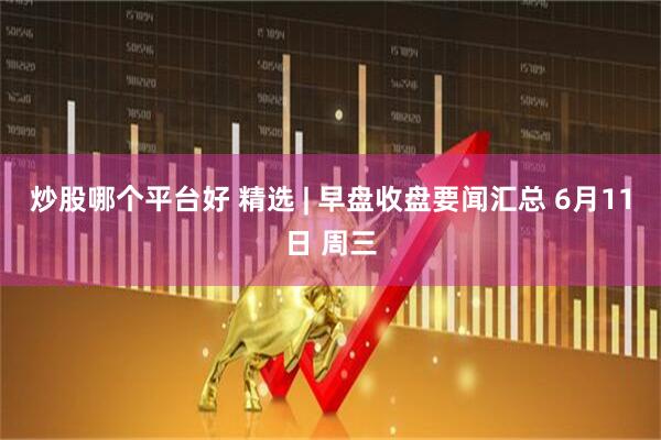 炒股哪个平台好 精选 | 早盘收盘要闻汇总 6月11日 周三