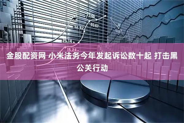 金股配资网 小米法务今年发起诉讼数十起 打击黑公关行动